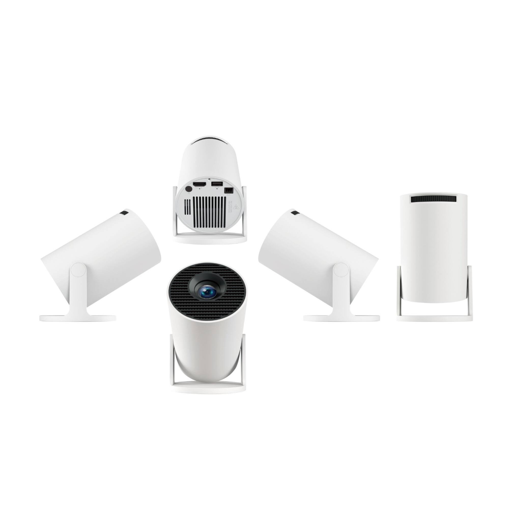 Angle. Akito - Rinko Lumo-X Pro Portable Projector - 180 Adjustable, Bluetooth with Speaker.