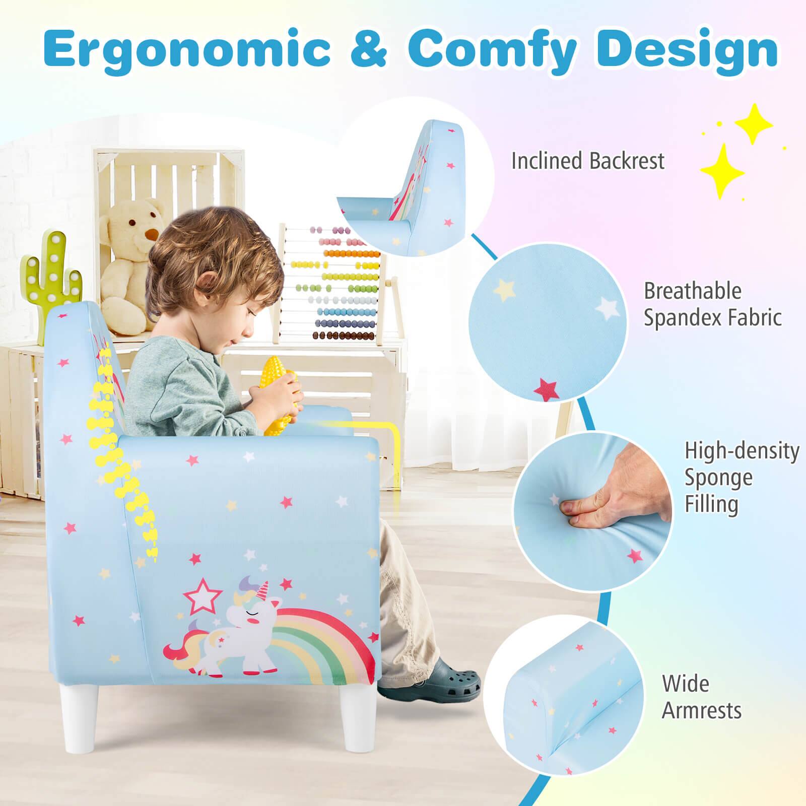 Ergonomic & Comfy Design

- Inclined Backrest
- Breathable Spandex Fabric
- High-density Sponge Filling
- Wide Armrests