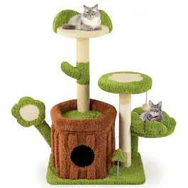 Kadyn - Cute Jungle Theme Cat Tree Pet Activity Center - Green