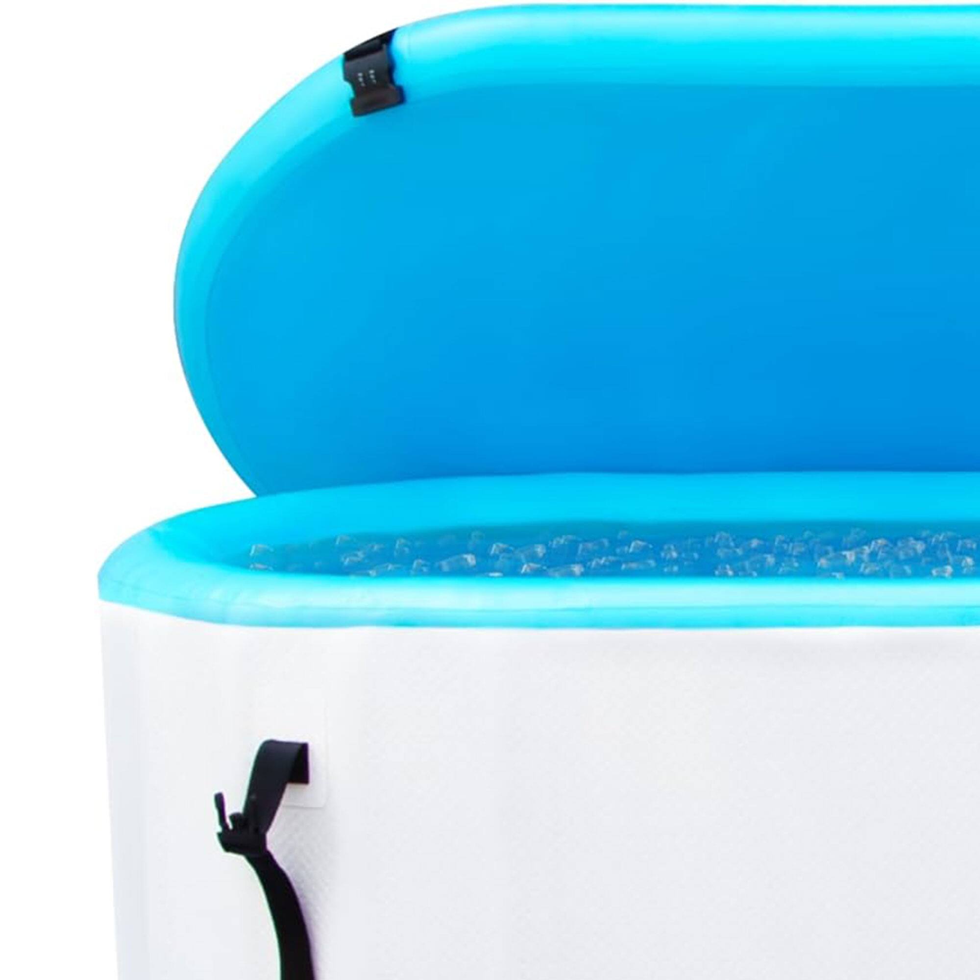 Alt View 7. Solstice - Solstice Plunge 100 Gallon Inflatable Insulated Ice Bath Tub with Lid, White - White.