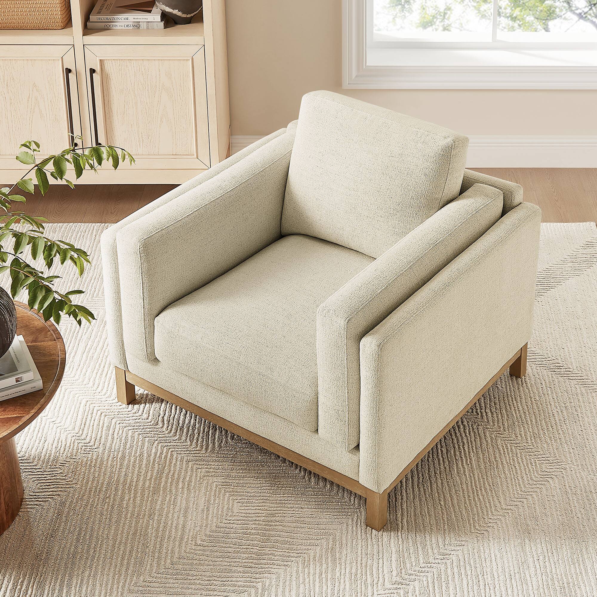Alt View 2. Modway - Roscoe Upholstered Armchair - Ivory.