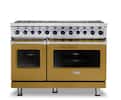 Front. Viking - 48"W./24"D. Dual Fuel Sealed Burner Range-8 Burners-LP - Golden Hour.