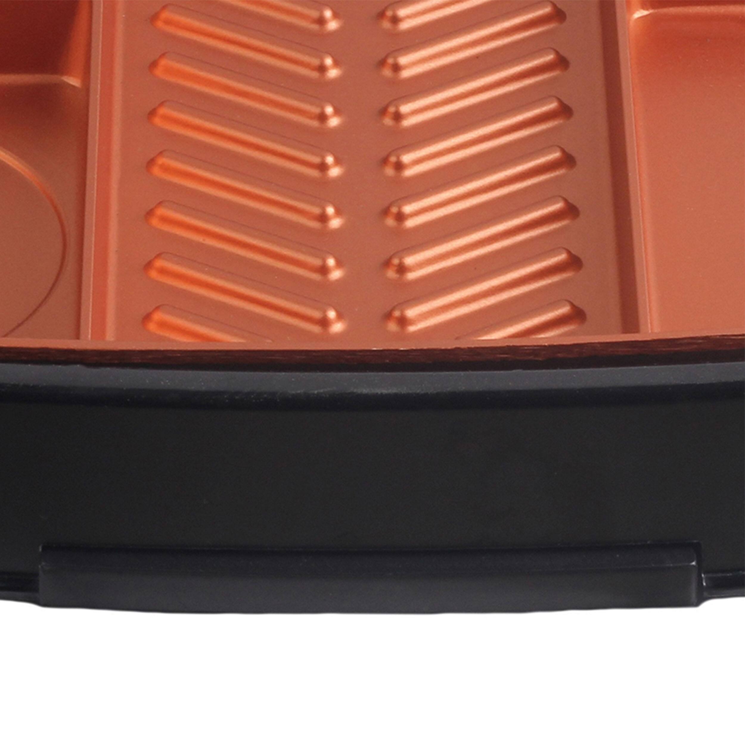 Alt View 3. Brentwood - Brentwood Multi-Portion Electric Indoor Grill with Non-Stick Copper Coating - Copper.
