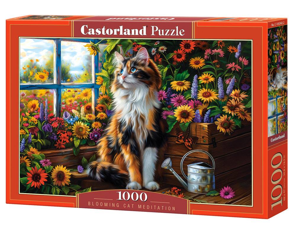 Castorland Puzzle, 1000, BLOOMING CAT MEDITATION, Castorland, 208%18.53, 26.3, 1000, 7, 61 GxAy, No C-105342-2