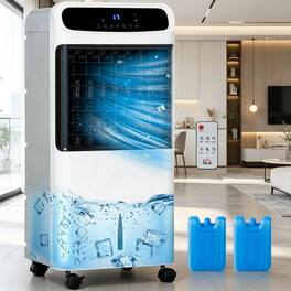 Loheer - 3-In-1 Evaporative Air Cooler Portable Ice Cooling Fan with Remote 3.2 Gal Oscillating Room Cooler for Bedroom