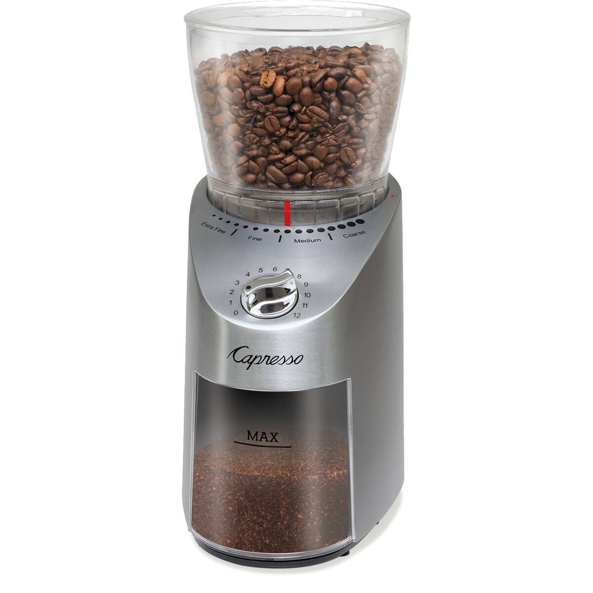 Extra Fine | Fine | Medium | Coarse  
1 2 3 4 5 6 7 8 9 10 11 12  
Capresso MAX