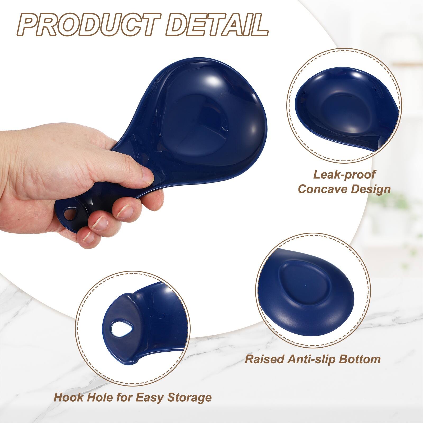 PRODUCT DETAIL

- Leak-proof Concave Design
- Raised Anti-slip Bottom
- Hook Hole for Easy Storage