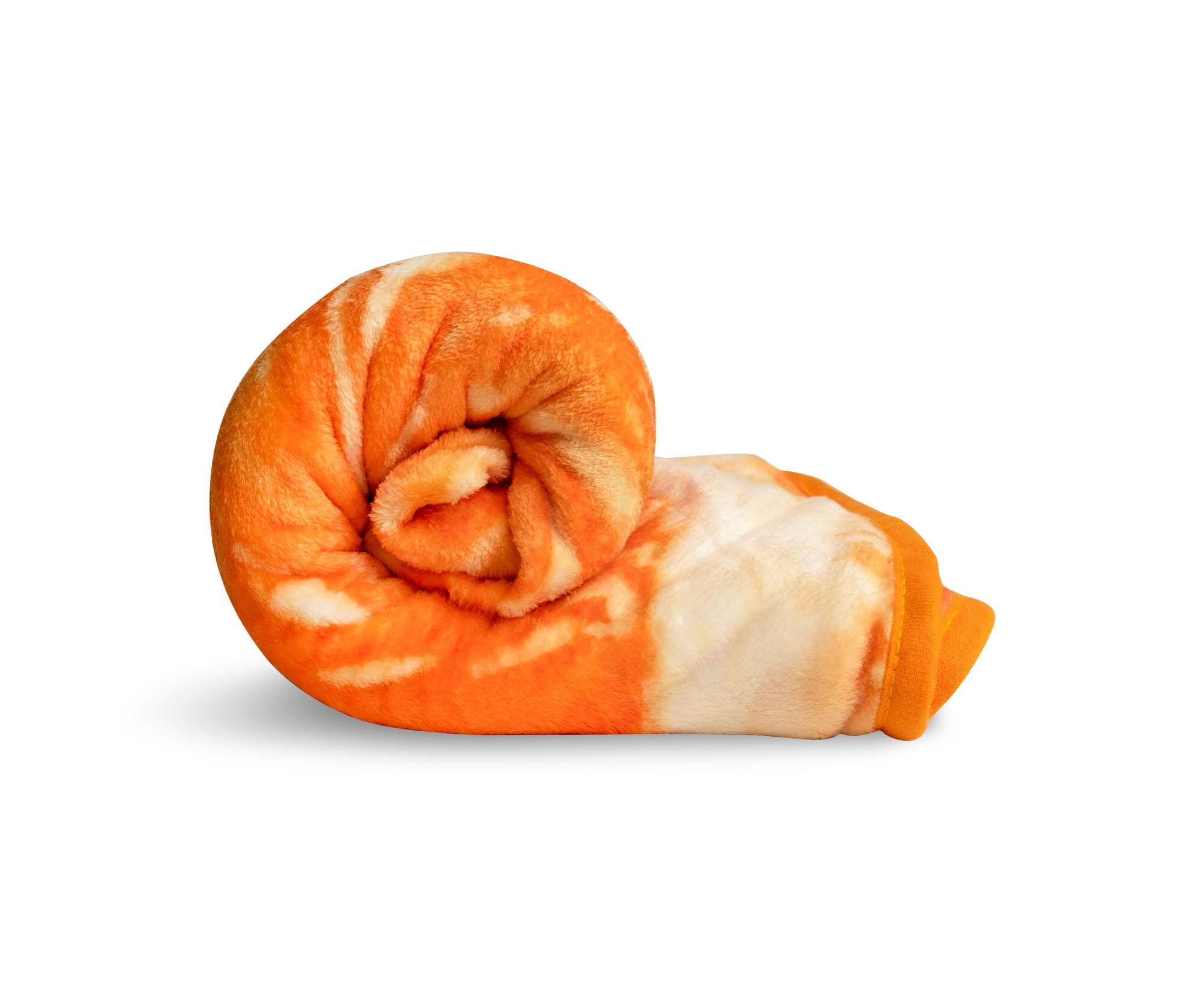 Alt View 10. Toynk - Orange Slice Round Fleece Throw Blanket | 60 Inches - Orange.