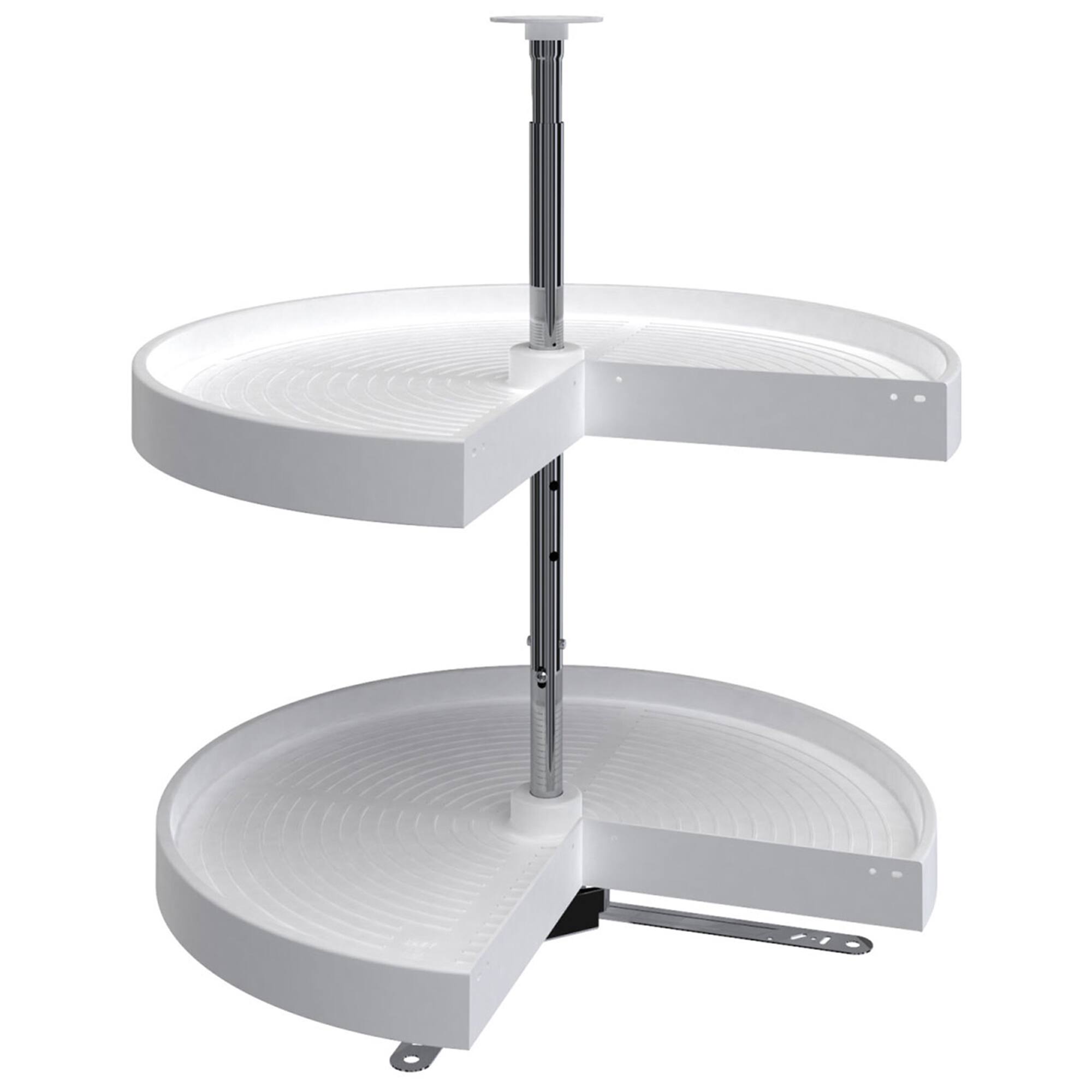 Front. Rev-A-Shelf - Rev-A-Shelf 24'' Lazy Susan Pie-Cut Polymer Two-Shelf, White, LD-2942-24-11-1 - White.