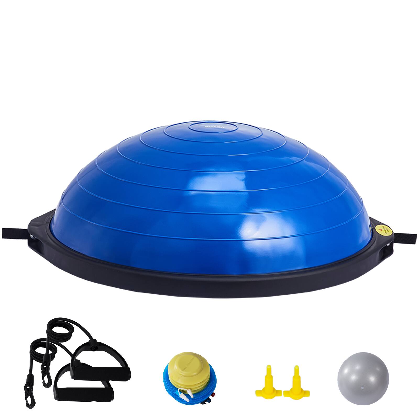 Alt View 5. VEVOR - Half Exercise Ball Trainer,26 inch Balance Ball Trainer, 1500lbs Capacity Stability Ball,Yoga Ball with Resistance Bands - Blue.
