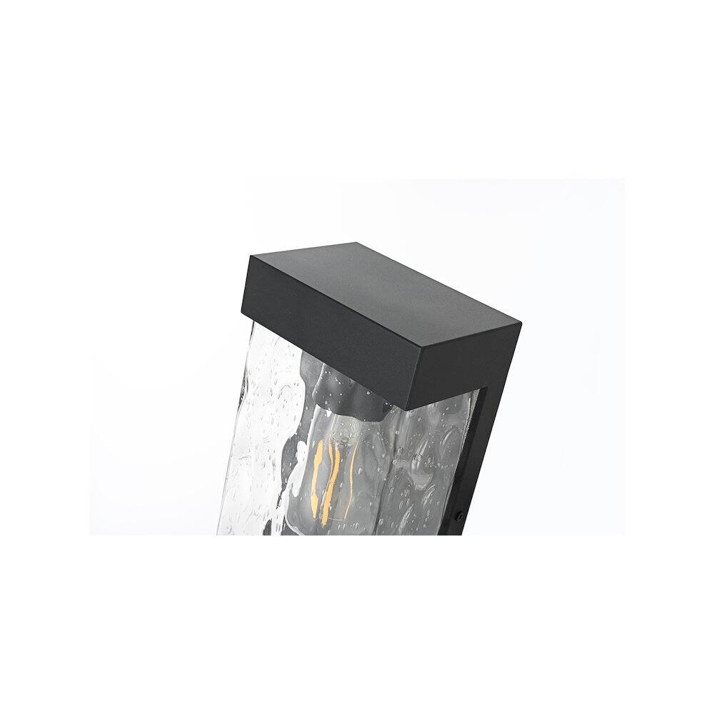 Alt View 3. Elegant Lighting - Thompson 7 inch Outdoor Pendant in Black - Black.