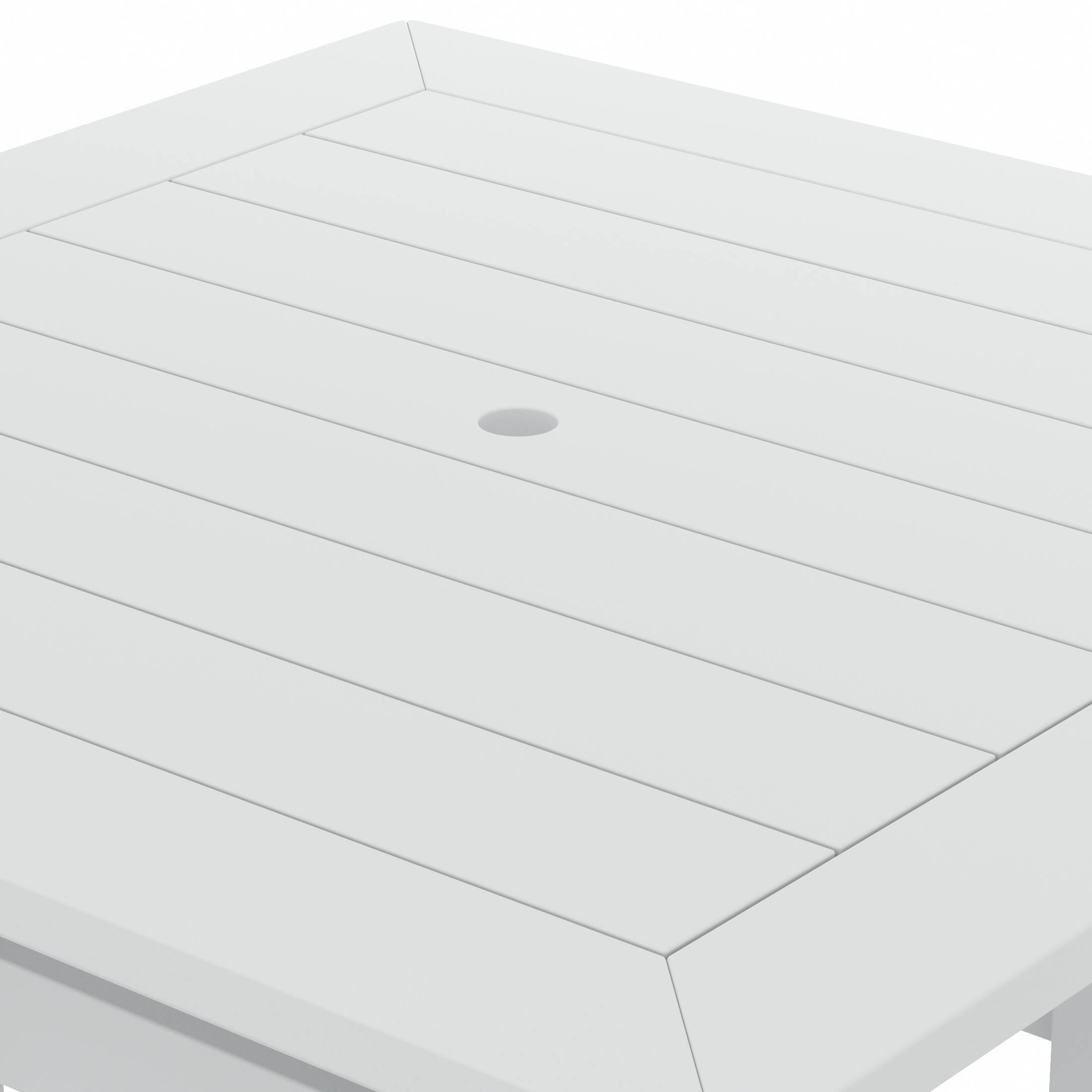 Alt View 3. WestinTrends - WestinTrends Malibu 43" Outdoor Patio Square Dining Table - White.