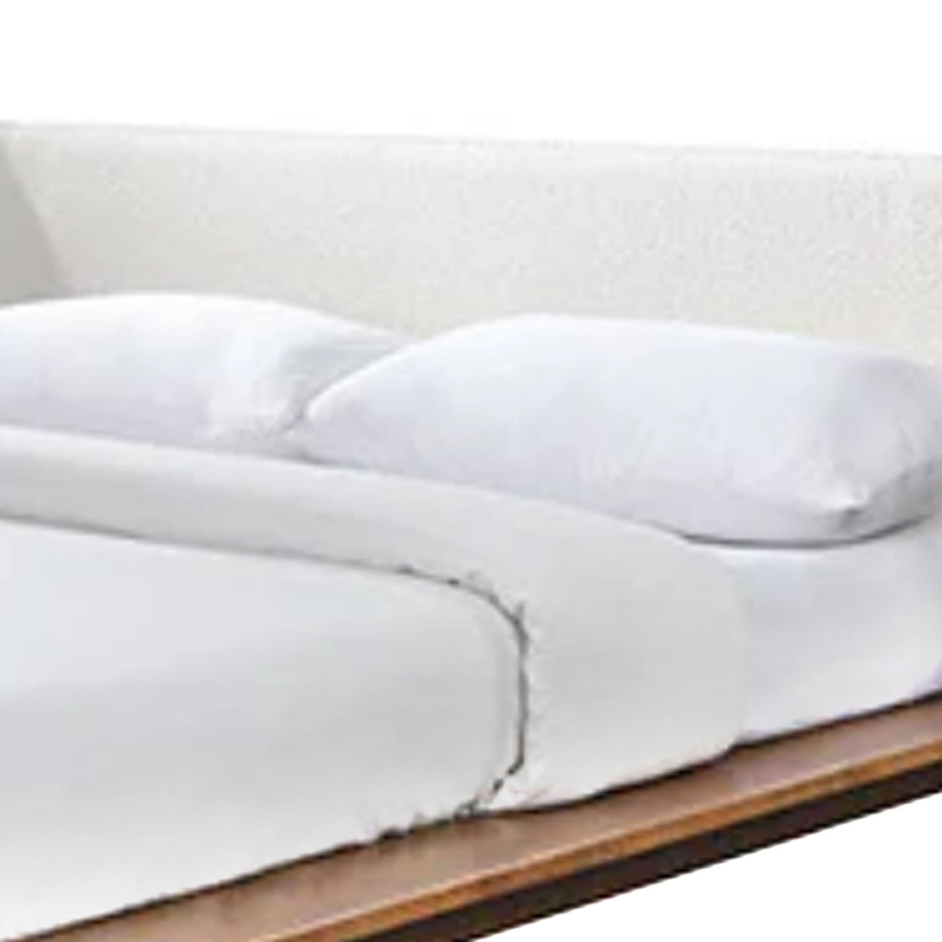 Alt View 1. Manhattan Lane - Linzy Full Size Bed w Beige Boucle Winged Headboard - Walnut Brown, Beige.