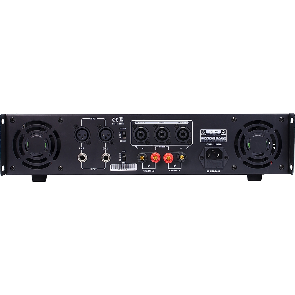 Back View: Gemini - XGA-3000 Professional Power Amplifier - Black - Black