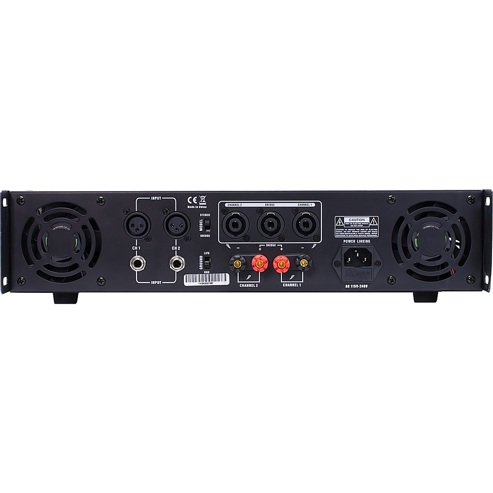 Back View: Gemini - XGA-2000 Professional Power Amplifier - Black