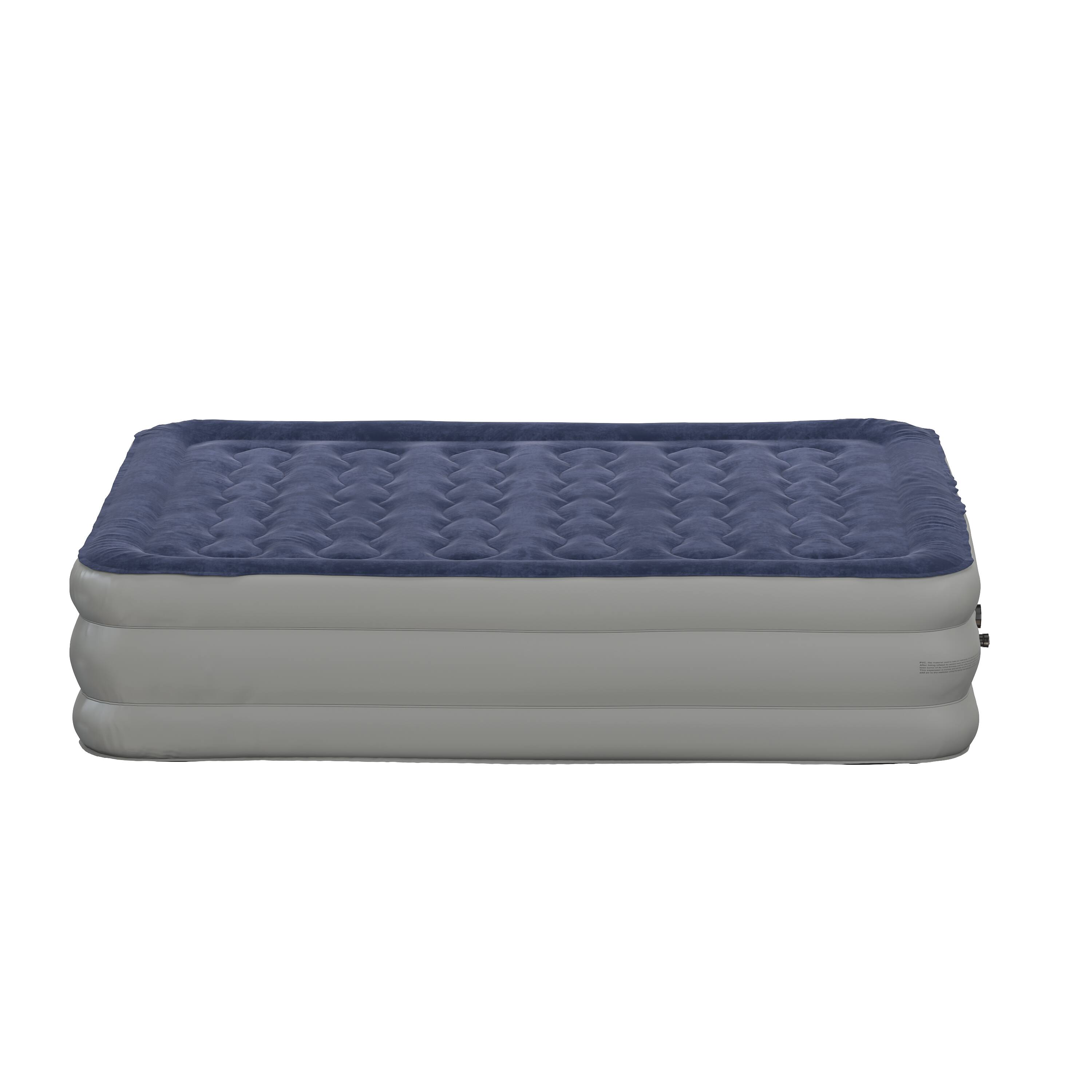 Alt View 7. Emma + Oliver - 18 Inch Raised Inflatable Air Mattress With Internal Electric Pump - Blue.