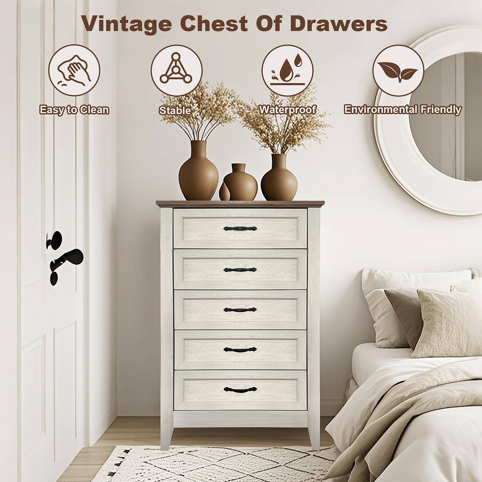 Vintage Chest Of Drawers

- Easy to Clean
- Stable
- Waterproof
- Environmental Friendly