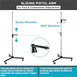 Flashpoint - RB-PG Steel Wheeled Pistol Grip Stand