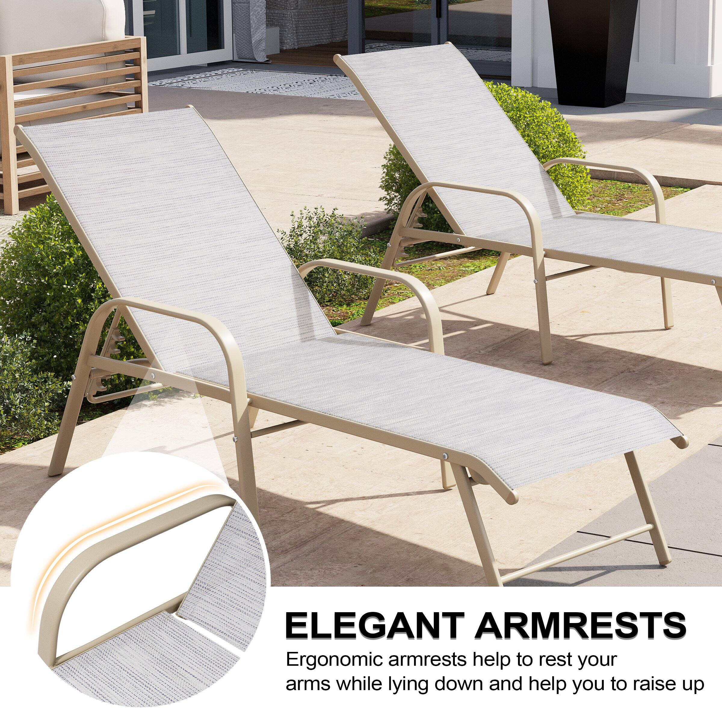 ELEGANT ARMRESTS  
Ergonomic armrests help to rest your arms while lying down and help you to raise up