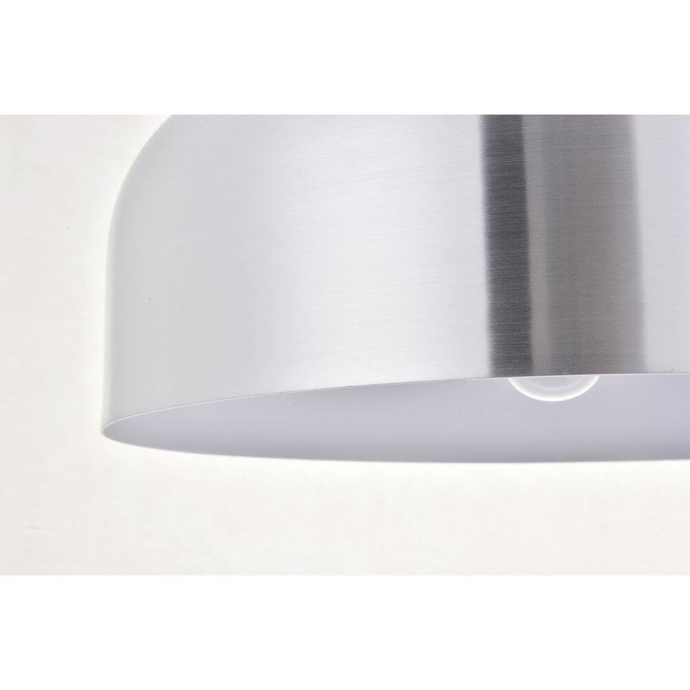 Alt View 1. Living District - Etude 1 Light Brushed Nickel Pendant - Brushed Nickel And Black.