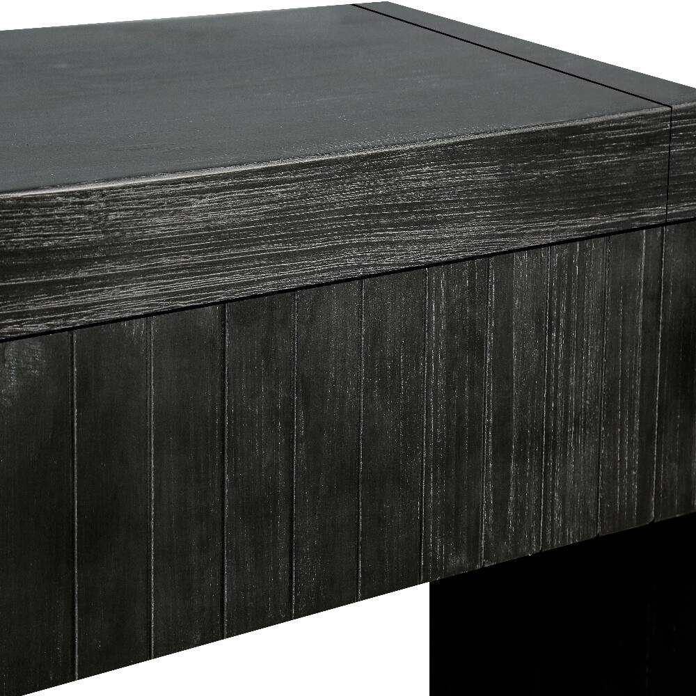 Alt View 4. Loheer - Loheer 59 inch farmhouse console table, Antique Black Entryway Table with Hidden Drawers - Antique Black.