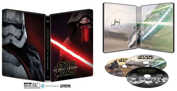 Star Wars: The Force Awakens: SteelBook [Blu-ray/DVD] [Only @ Best Buy] [2015] - Front_Standard