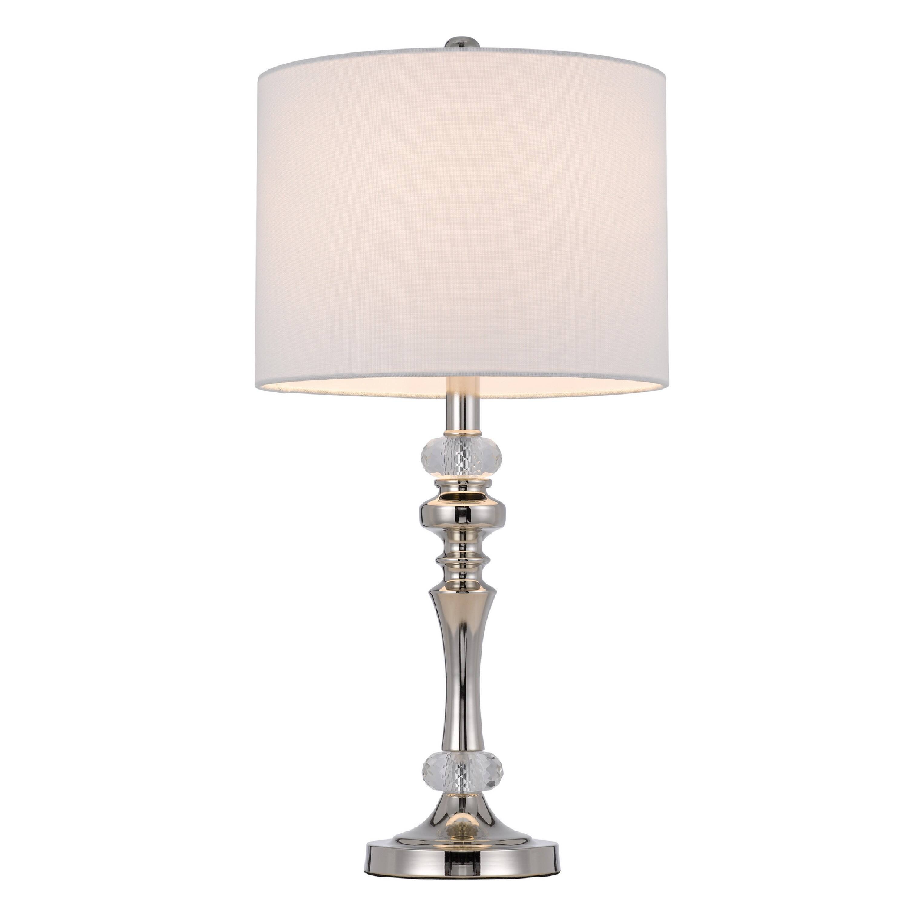 Manhattan Lane Set of 2 Table Lamps, Crystal Accent Candlestick Body ...