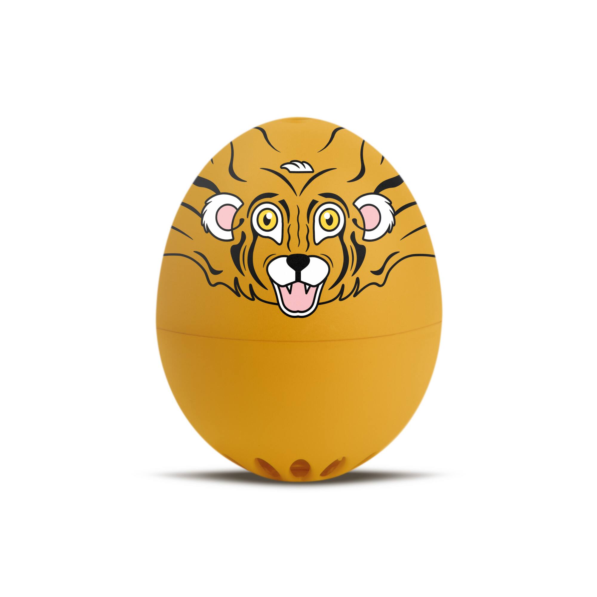 Left. BrainStream - BrainStream Egg Timer BeepEgg Tiger Print Boils Soft Medium Hard-Boiled - Orange.