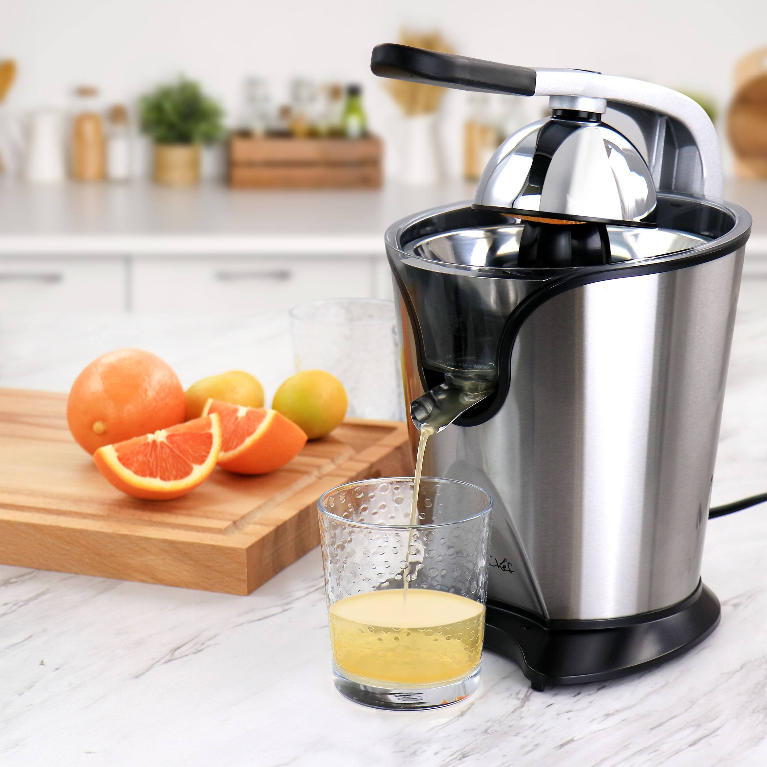 Alt View 9. MegaChef - MegaChef Stainless Steel Electric Citrus Juicer - Silver.
