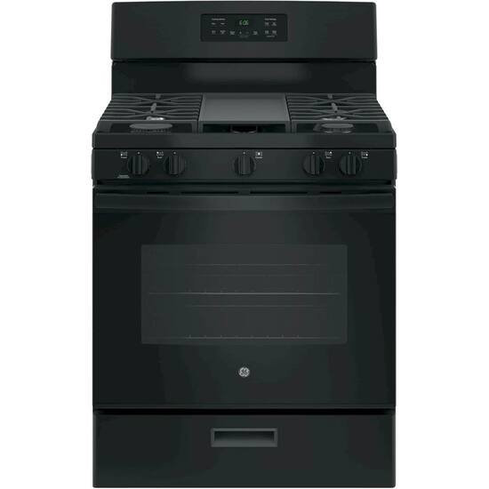 Ge 5 0 Cu Ft Freestanding Gas Range Black Jgbs66dekbb Best Buy