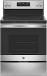 GE - 5.3 Cu. Ft. Freestanding Electric Range with Self-cleaning - Stainless Steel