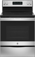 GE - 5.3 Cu. Ft. Freestanding Electric Range with Self-cleaning - Stainless Steel - Front_Zoom