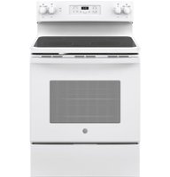 GE - 5.3 Cu. Ft. Freestanding Electric Range with Self-cleaning - White - Front_Zoom