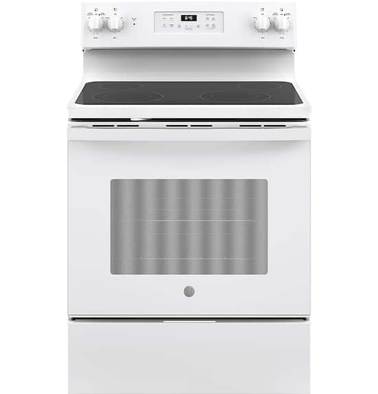 Ge 5 3 Cu Ft Self Cleaning Freestanding Electric Range White Jb645dkww Best Buy