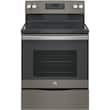 GE - 5.3 Cu. Ft. Self-Cleaning Freestanding Electric Range - Slate - Larger Front