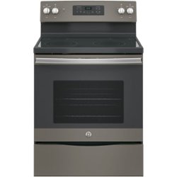 GE - 5.3 Cu. Ft. Freestanding Electric Range with Self-cleaning - Slate - Front_Zoom