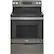 Front. GE - 5.3 Cu. Ft. Freestanding Electric Range with Self-cleaning - Slate.