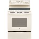 GE - 5.3 Cu. Ft. Freestanding Electric Convection Range - Bisque - Front_Standard