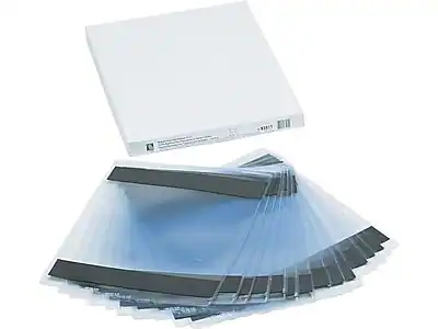 Front. C-line - C-Line Job Ticket Holders, 8-1/2" x 11", Clear, 15/Box (83911) - Clear.