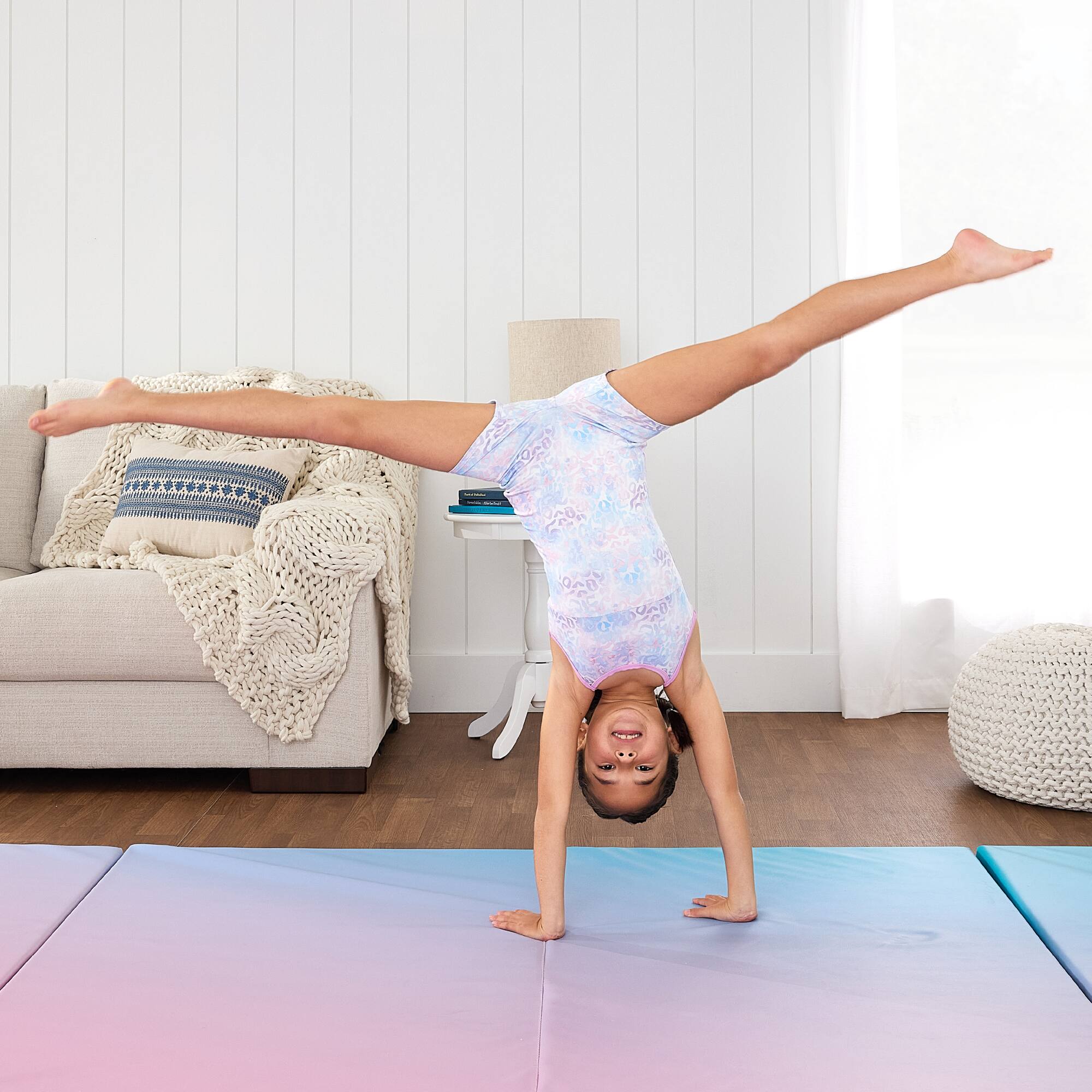 Alt View 7. Best Choice Products - Best Choice Products 10ftx4ftx2in Folding Gym Mat 4-Panel Gymnastics Workout Floor Mats w/ Handles  Rainbow Ombre - Rainbow Ombre.