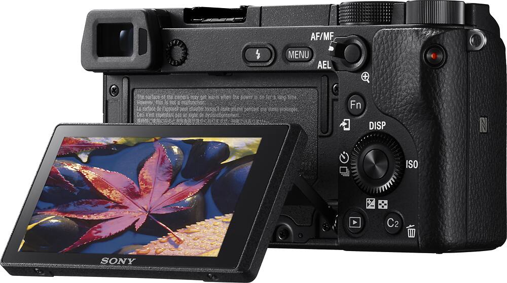 Back. Sony - Alpha a6300 Mirrorless Camera with E PZ 16–50 mm F3.5–5.6 OSS Lens - Black.