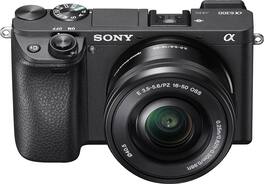 Sony - Alpha a6300 Mirrorless Camera with E PZ 16–50 mm F3.5–5.6 OSS Lens - Black