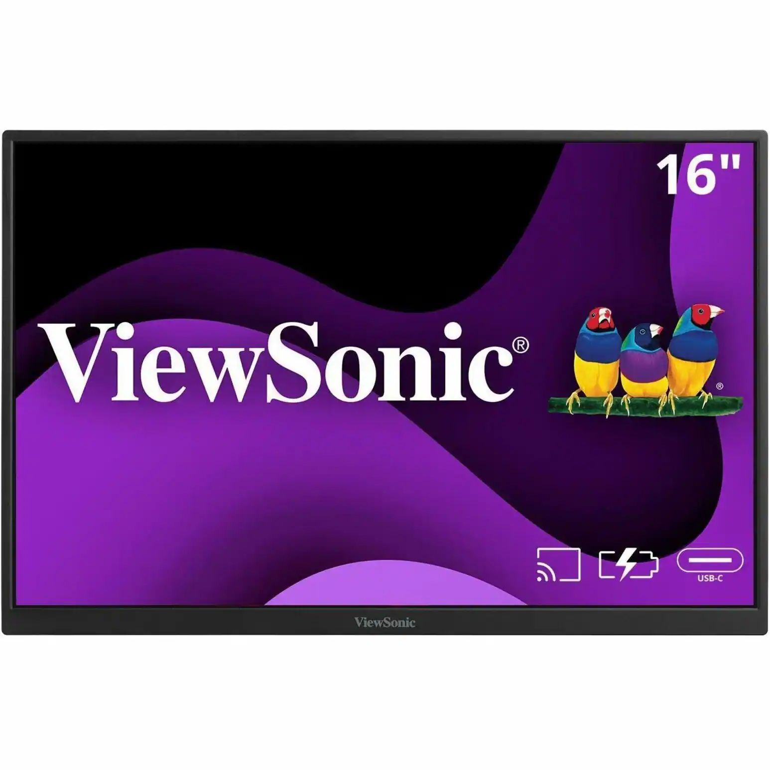 ViewSonic - VG1656N 16" IPS LCD 1200P Wireless Portable Monitor (USB-C) - Black