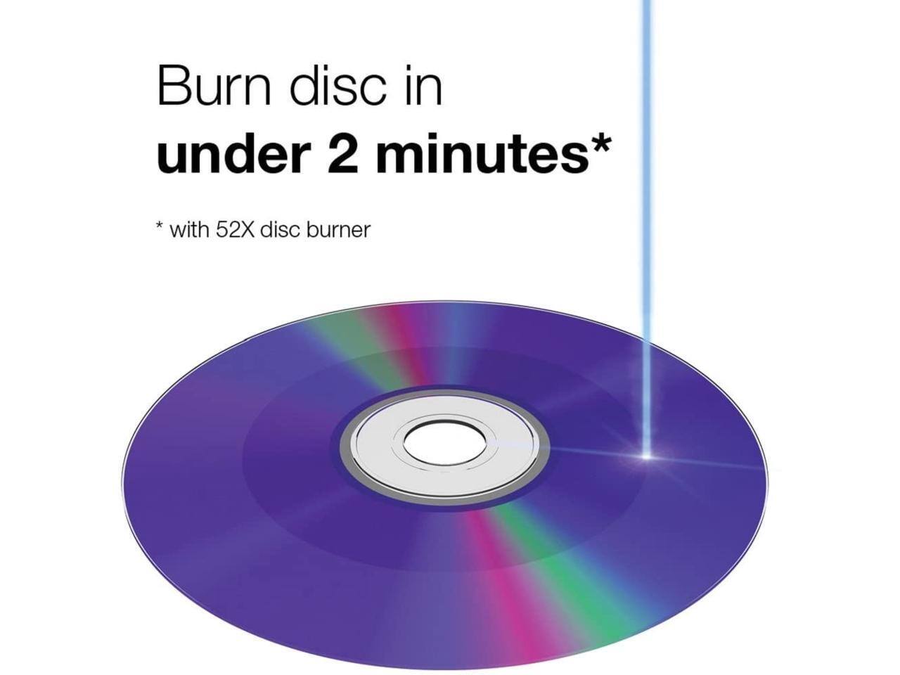 Burn disc in under 2 minutes*  
*with 52X disc burner