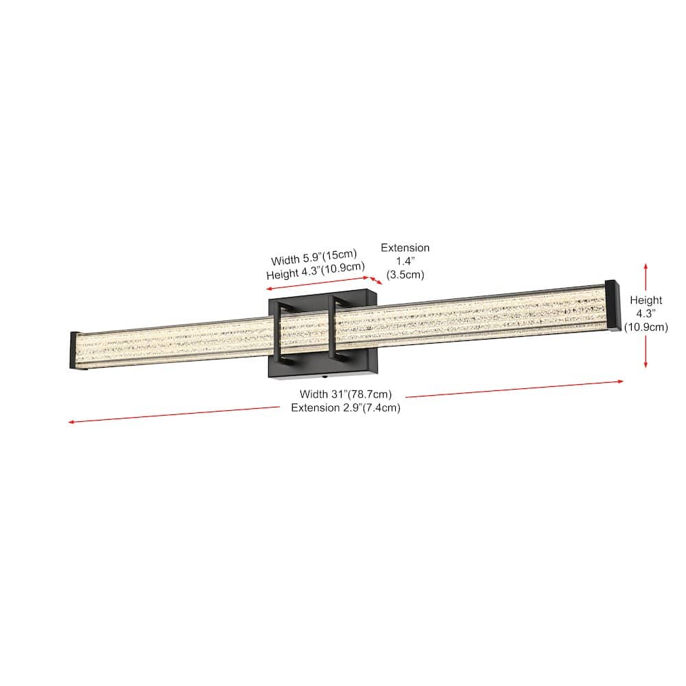 Living District - Ivaan 31 Inch Led Wall Sconce In - Black price history on PriceWatchPro