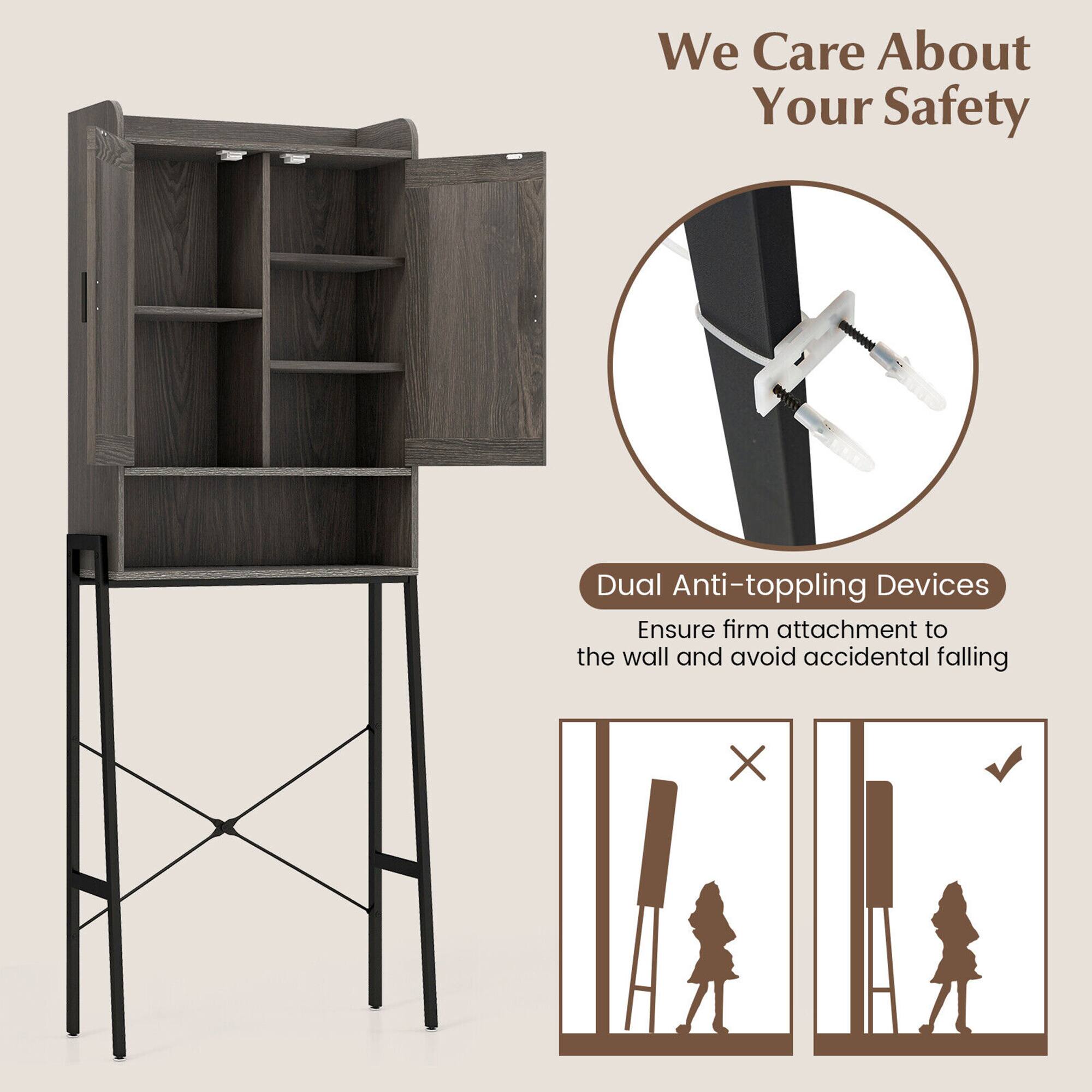 We Care About Your Safety

Dual Anti-toppling Devices  
Ensure firm attachment to the wall and avoid accidental falling