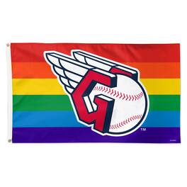 WinCraft - Cleveland Guardians 3' x 5' Single-Sided Deluxe Team Pride Flag - Multicolor