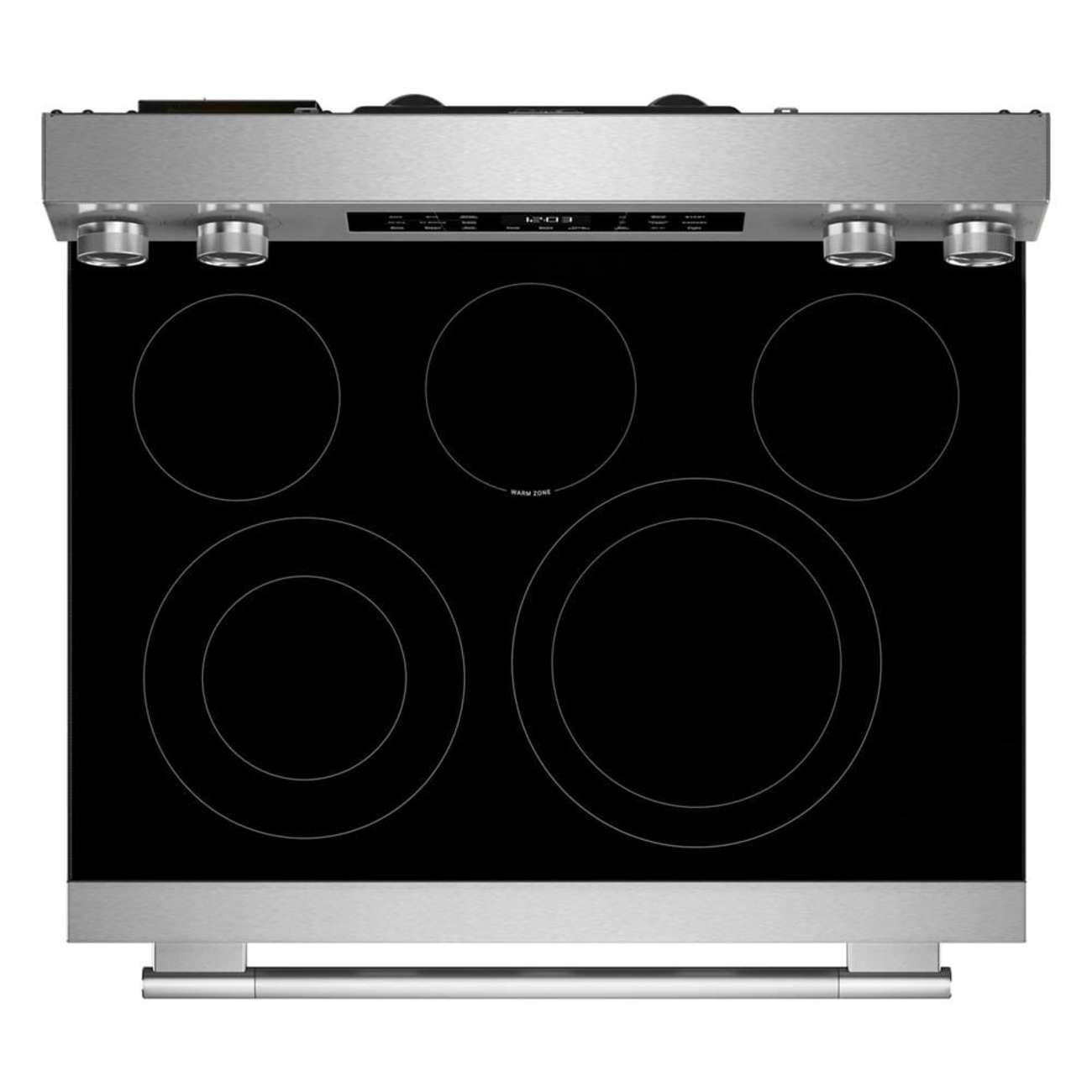 Alt View 9. KitchenAid - 30 in. Wide 5 elements 5.3 cu. ft. Smart Freestanding Electric Range with Convection Cooking Modes - PrintShield Stainless Finish.