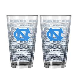 Logo Brands - North Carolina Tar Heels Two-Pack Chant Fade 16oz. Pint Glass Set - Multicolor