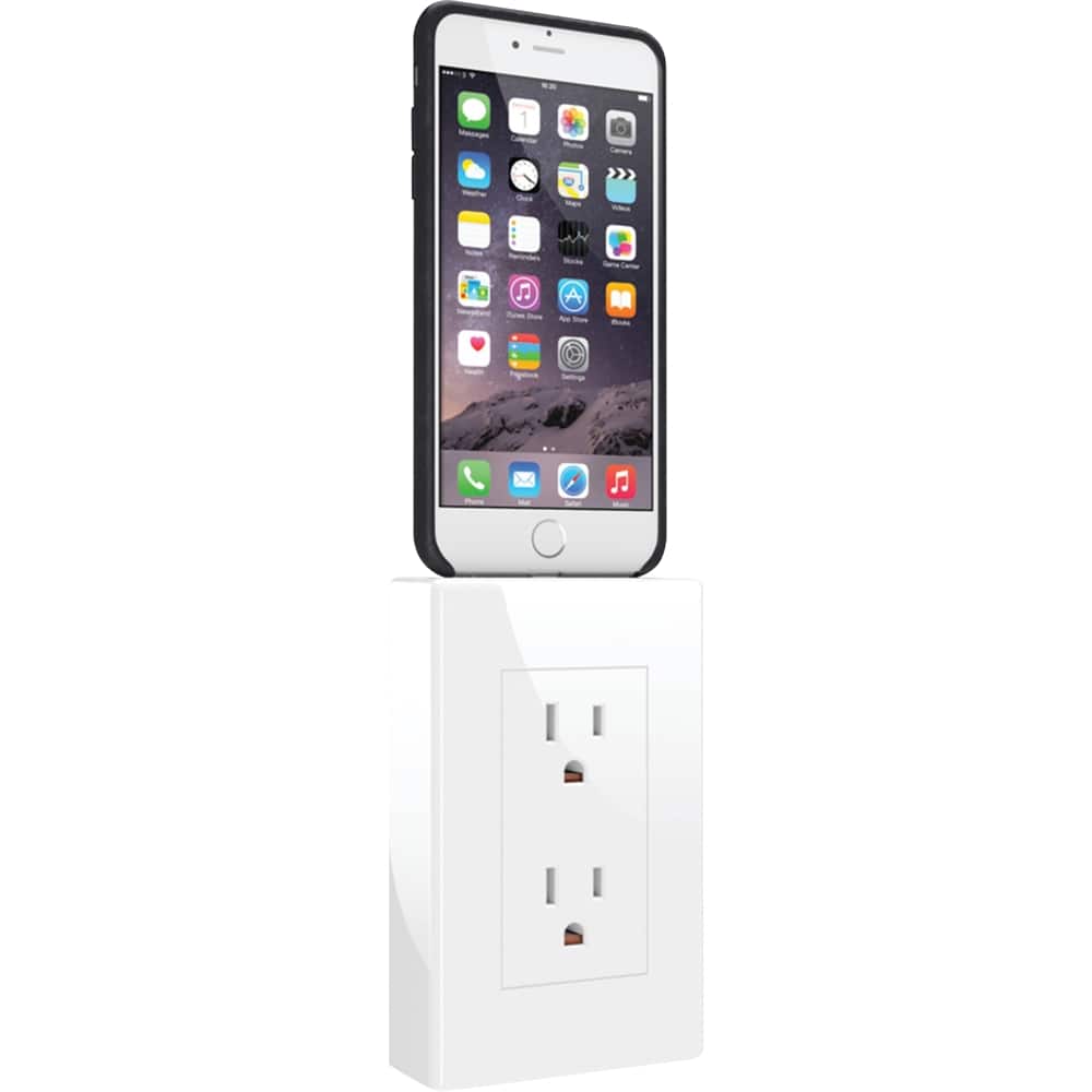 Front. Unbranded - thingCHARGER Wall Charger - White.